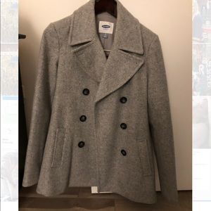 Grey peacoat